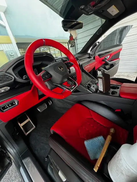 interior of Lamborghini | Avoiding common car cleaning mistakes
